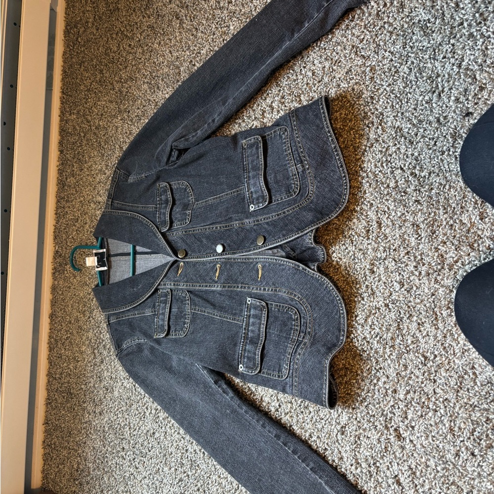 LOFT Kids Black Denim Jacket